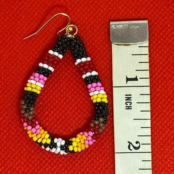 Fall Autumn CARNIVAL bead earrings Beaded jewelry - Picture 10 of 12